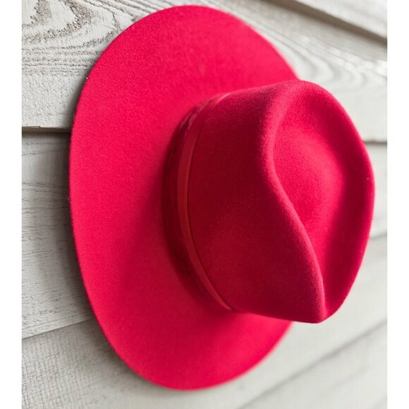 Grand Central Custom Red Felt Wide Brim Western Hat 7 1/4 main image 5